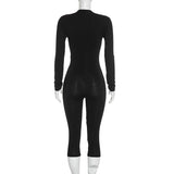 Women’s Lace-Up Long Sleeve Capri Jumpsuit