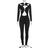 Women’s Cutout Long Sleeve Slim Fit Jumpsuit