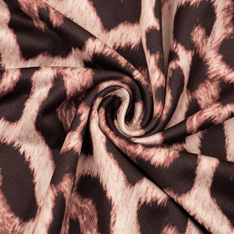 Women’s Leopard Print Dress and Jacket Set