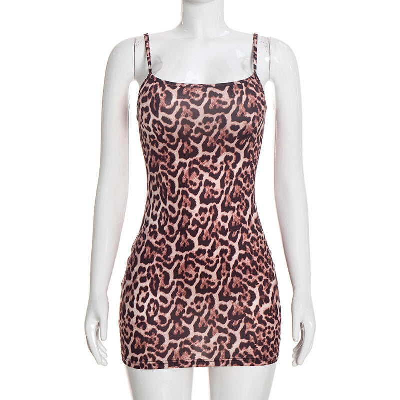 Women’s Leopard Print Dress and Jacket Set