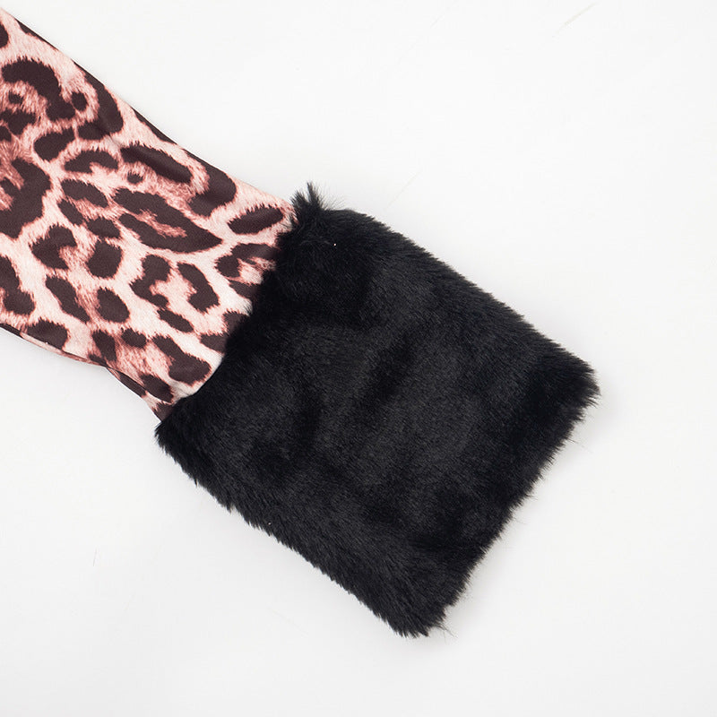 Women’s Leopard Print Dress and Jacket Set