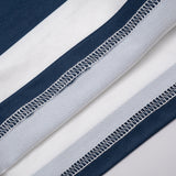 Women’s Striped Long Sleeve Polo Top