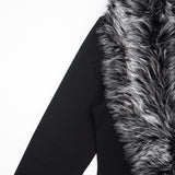Women’s Faux Fur Collar Long Sleeve Top
