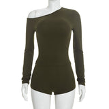 Women’s One Shoulder Top and Shorts Set
