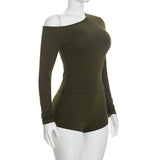 Women’s One Shoulder Top and Shorts Set