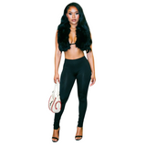 Women’s Faux Fur Vest and Leggings Set