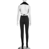 Women’s Faux Fur Vest and Leggings Set