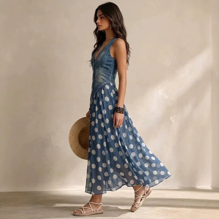 Women’s Polka Dot  Maxi Dress