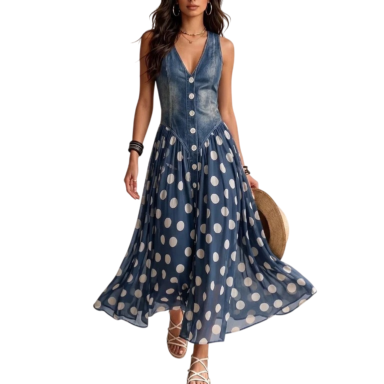 Women’s Polka Dot  Maxi Dress