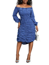 Women’s Ruched Off Shoulder Mini Dress