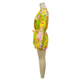 Women’s Floral Belted Blazer Shorts Set