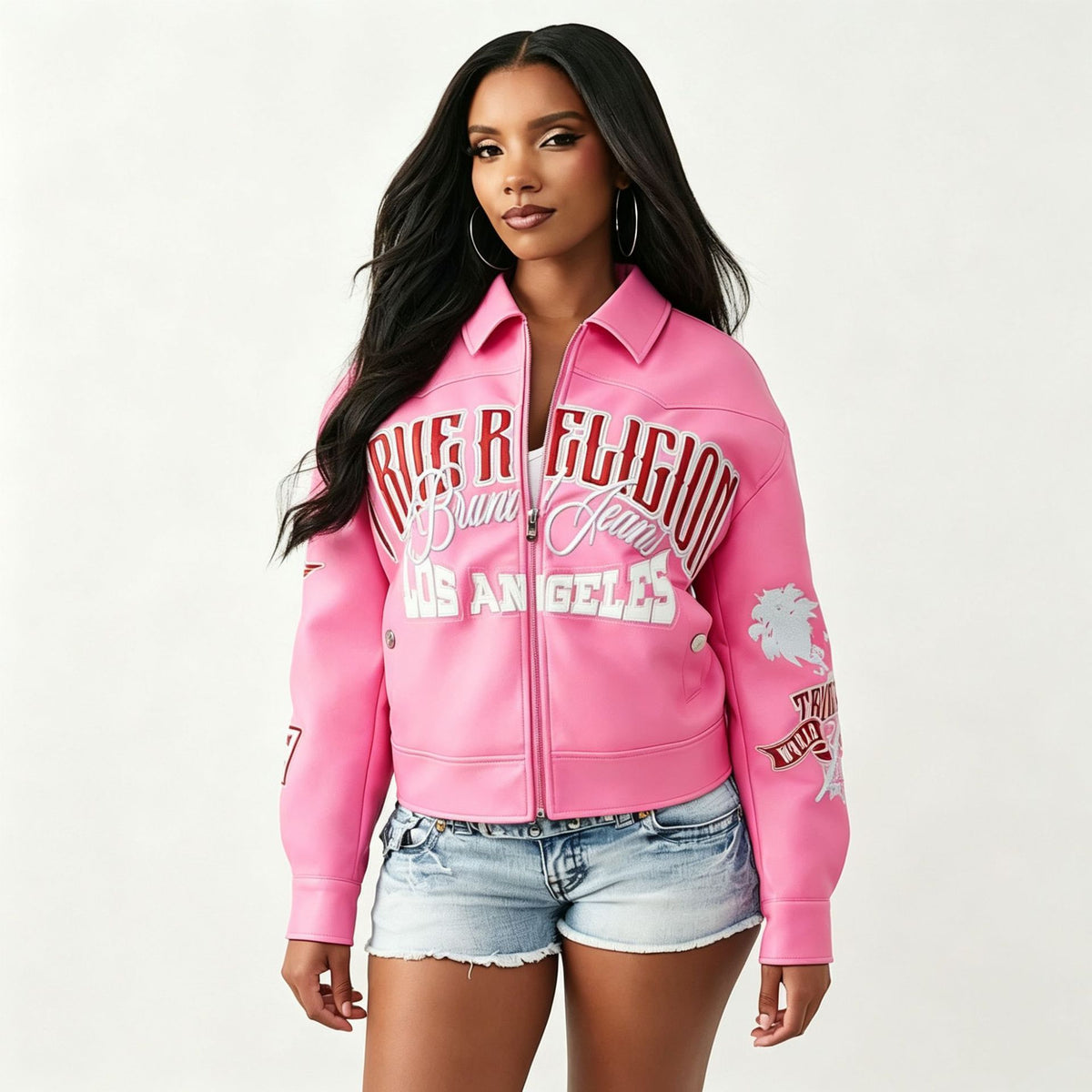 Women’s Graphic Zip-Up Bomber Jacket