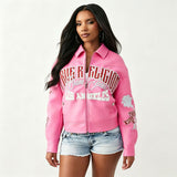 Women’s Graphic Zip-Up Bomber Jacket