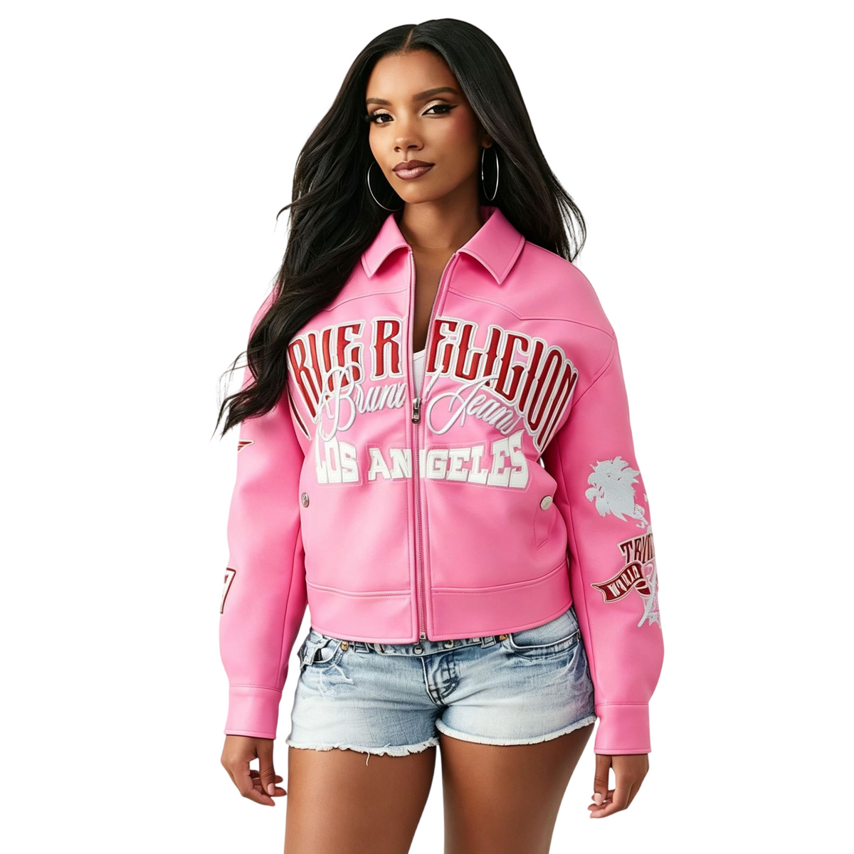 Women’s Graphic Zip-Up Bomber Jacket