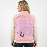 Women’s Floral Embroidered Varsity Jacket