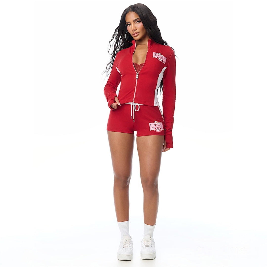 Women’s Zip-Up Jacket and Shorts Set