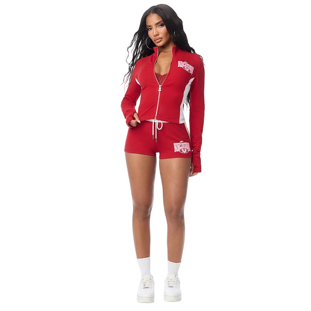 Women’s Zip-Up Jacket and Shorts Set