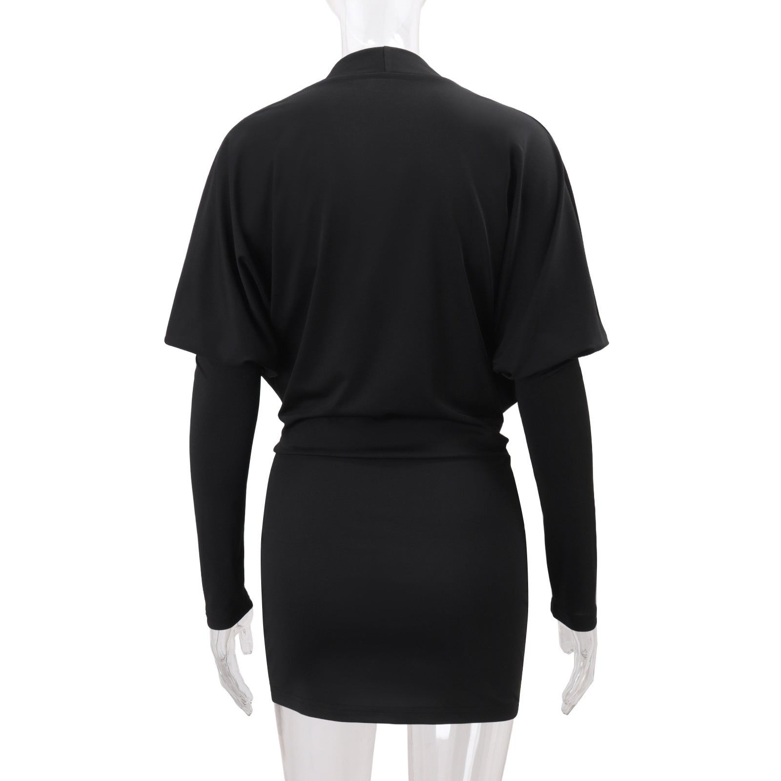 Women’s Draped Cowl Neck Mini Dress