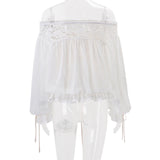 Women’s Lace Off Shoulder Ruffle Romper