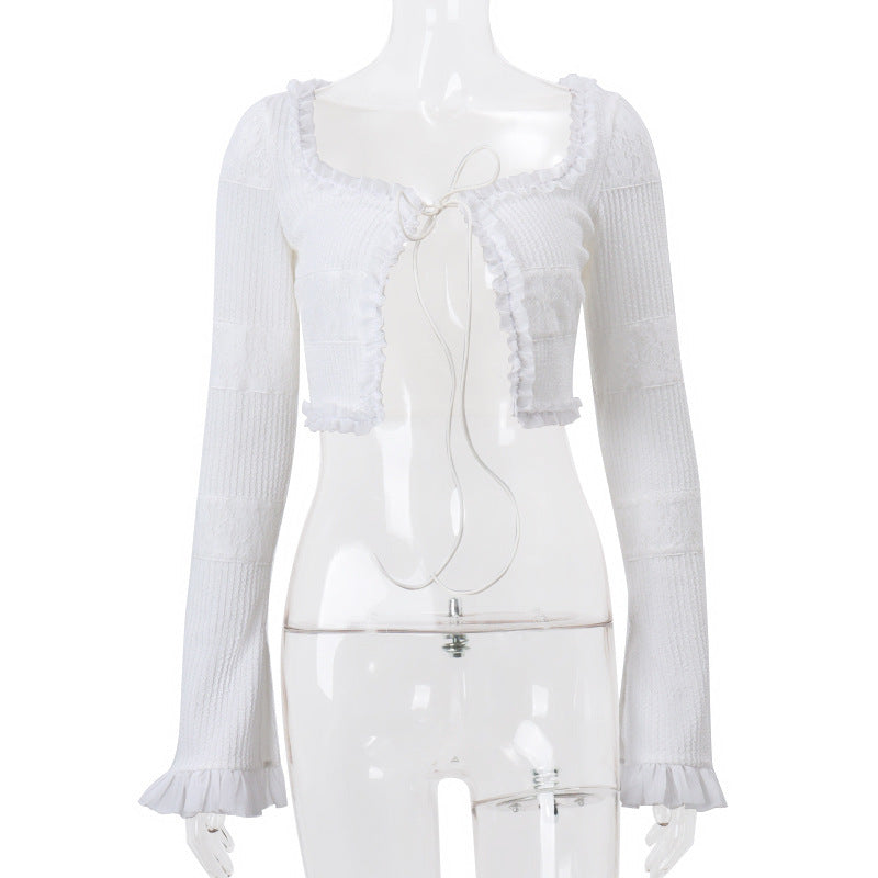 Women’s Ruffle Crop Top and Mini Skirt Set