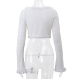Women’s Ruffle Crop Top and Mini Skirt Set