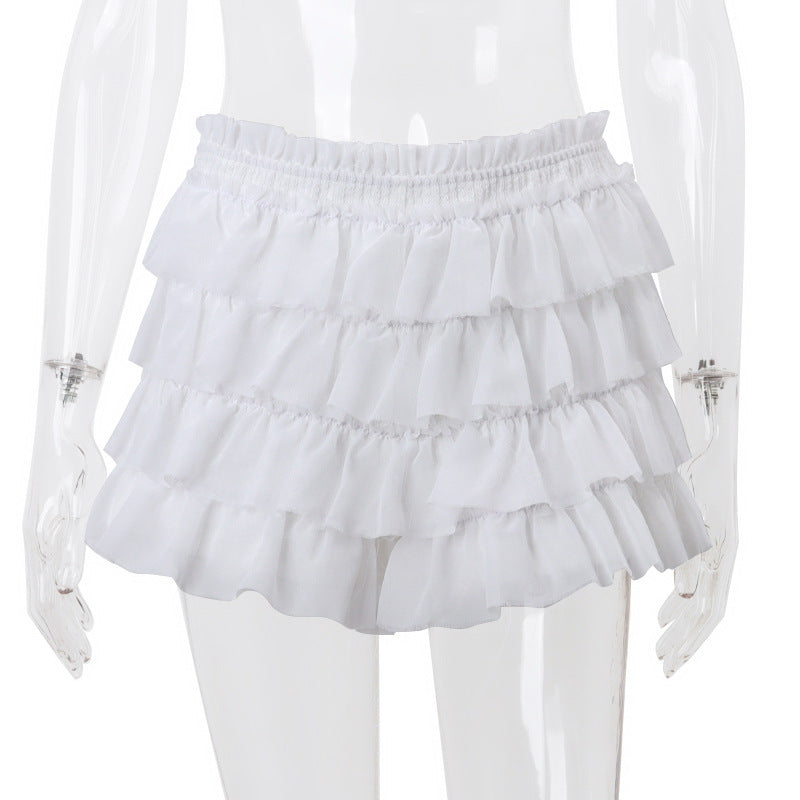 Women’s Ruffle Crop Top and Mini Skirt Set