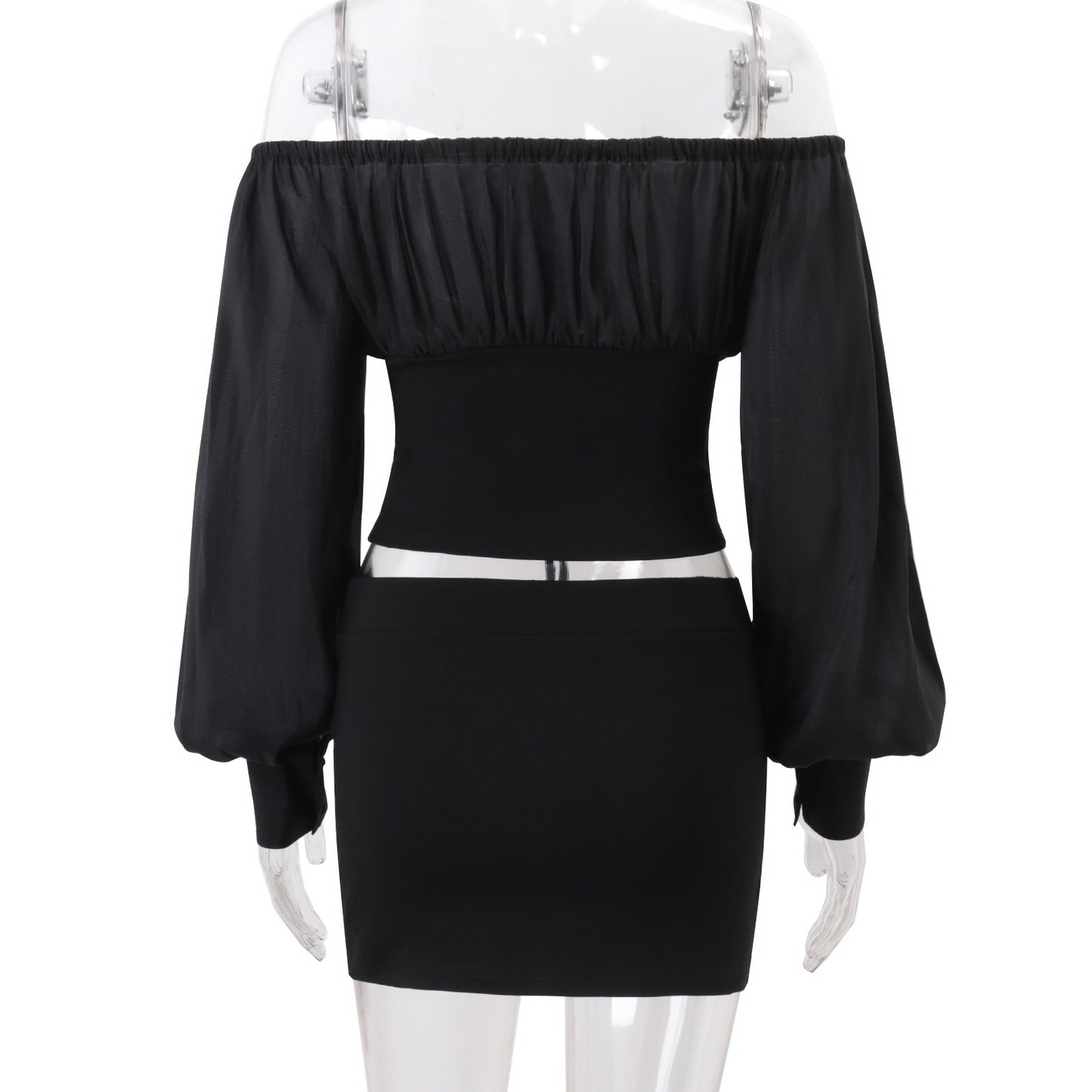Women’s Off Shoulder Corset Mini Skirt Set