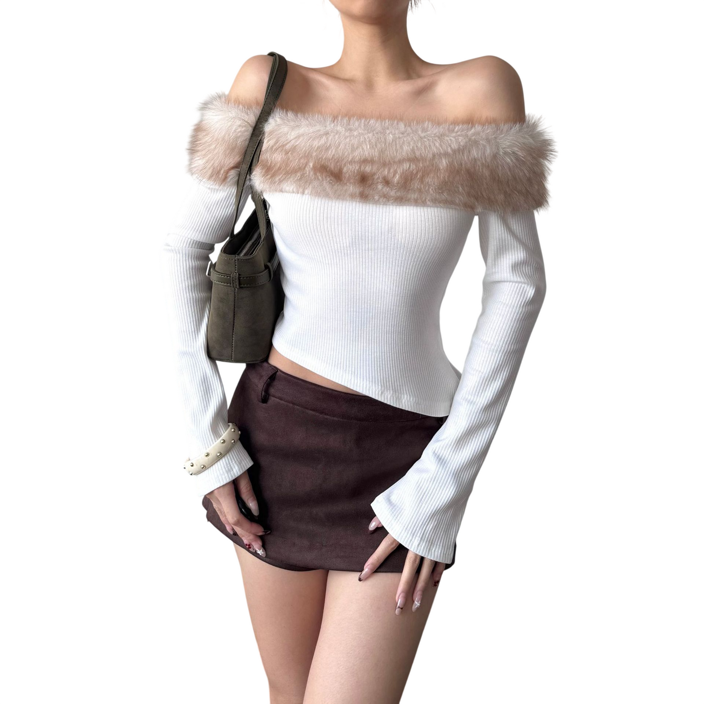 Women’s Off Shoulder  Trim Top