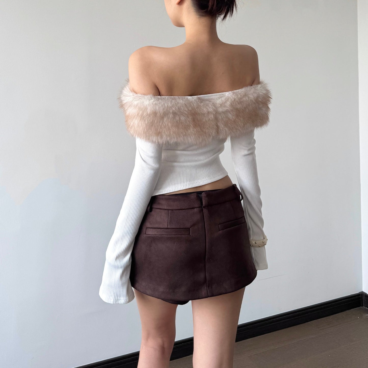 Women’s Off Shoulder  Trim Top