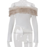 Women’s Off Shoulder  Trim Top