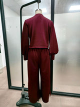 Women’s Cropped Top & Wide Leg Pants Set