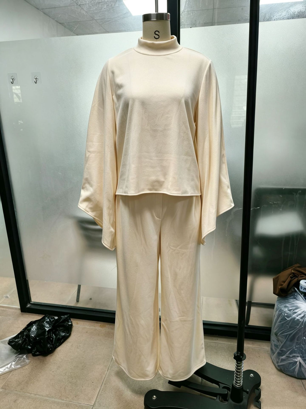 Women’s Turtleneck Top & Wide Leg Pants Set