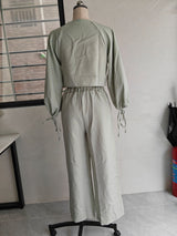 Women’s Cropped Top & Wide Leg Pants Set