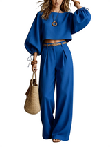 Women’s Cropped Top & Wide Leg Pants Set