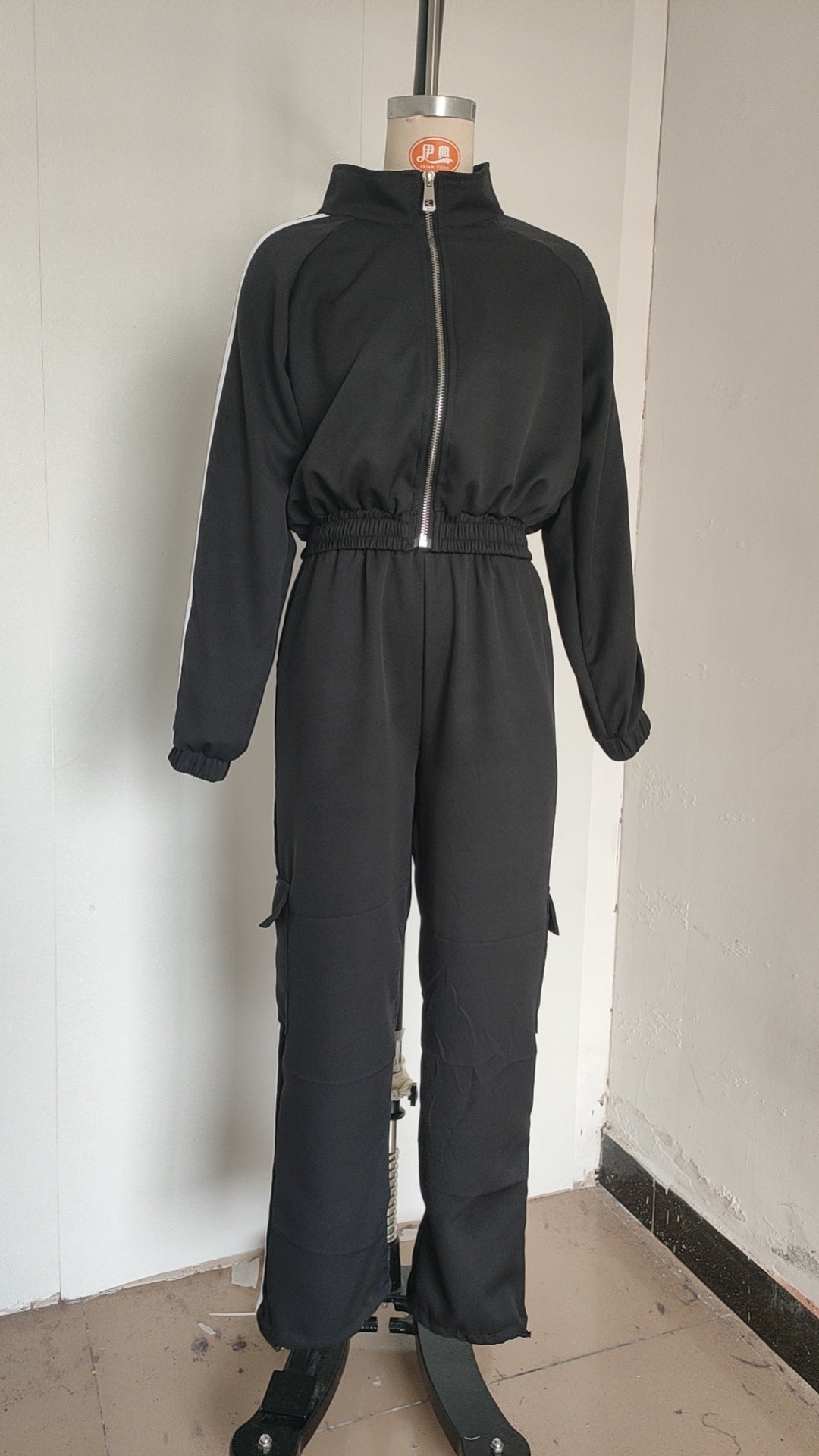 Women’s Zip Front Cargo Jogger Set