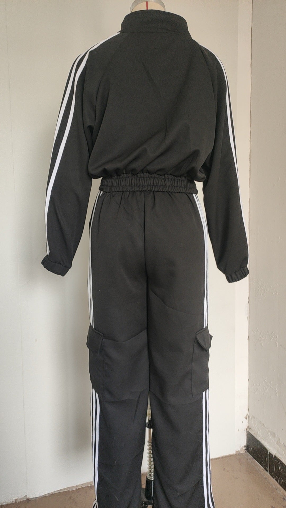 Women’s Zip Front Cargo Jogger Set