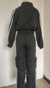Women’s Zip Front Cargo Jogger Set