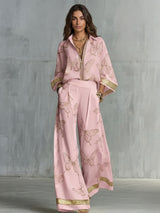 Women’s Butterfly Print Shirt & Pants Set