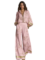 Women’s Butterfly Print Shirt & Pants Set