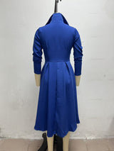 Women’s Collared Button Front A-Line Dress
