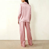 Women’s Button Down Shirt & Wide Leg Pants Set