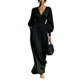 Women’s Pleated V-Neck  Dress