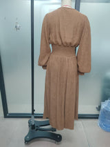 Women’s Pleated V-Neck  Dress