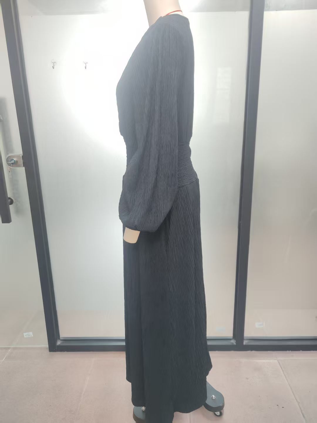 Women’s Pleated V-Neck  Dress
