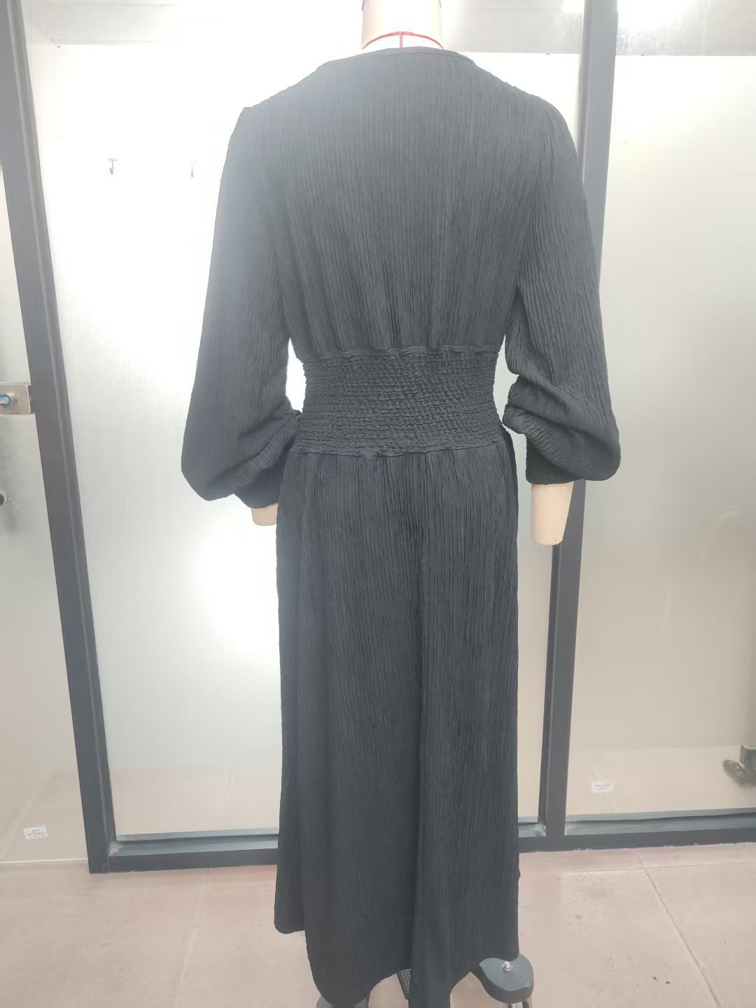 Women’s Pleated V-Neck  Dress