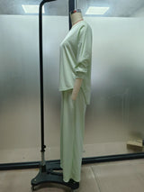 Women’s Relaxed Long Sleeve Top & Pants Set
