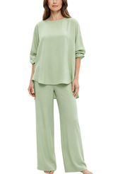 Women’s Relaxed Long Sleeve Top & Pants Set