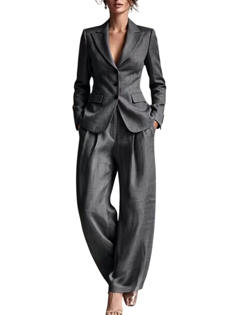 Women’s Tailored Blazer & Wide Leg Pants Set