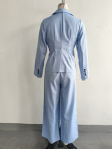 Women’s Tailored Blazer & Wide Leg Pants Set