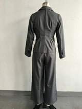 Women’s Tailored Blazer & Wide Leg Pants Set